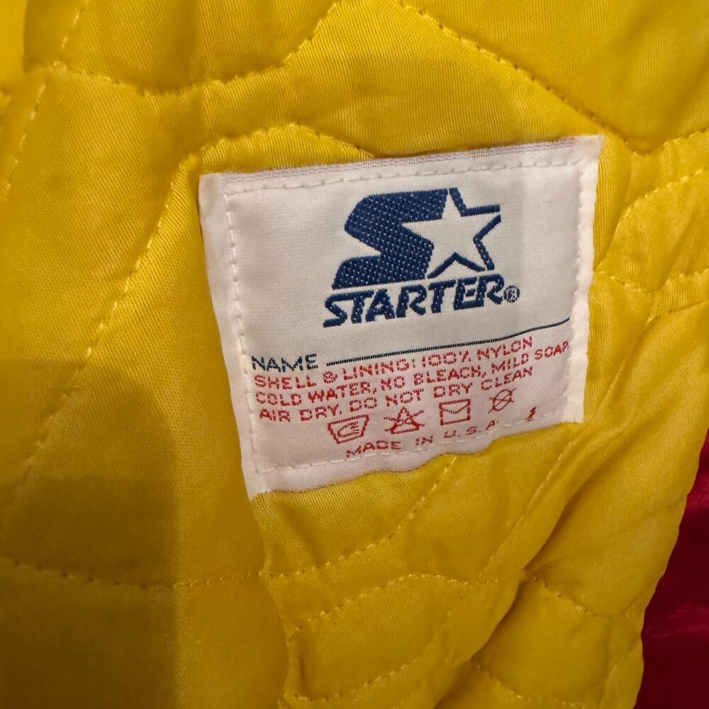 Starter Washington Redskins Vintage Satin Jacket XL - Picture 4 of 6
